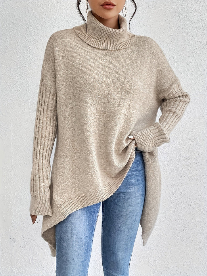 Lanea - Pull Col Roulé Élégant, Ample et Confortable