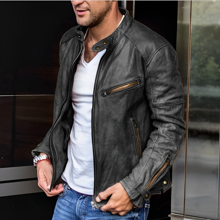 Mikhael | Veste en cuir élégante pour hommes