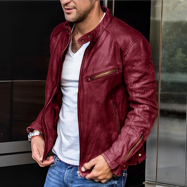 Mikhael | Veste en cuir élégante pour hommes