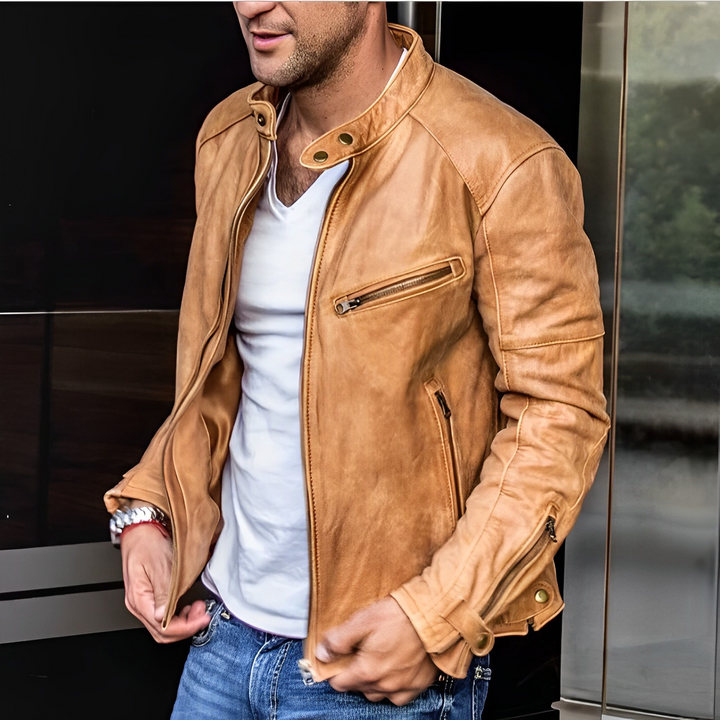 Mikhael | Veste en cuir élégante pour hommes