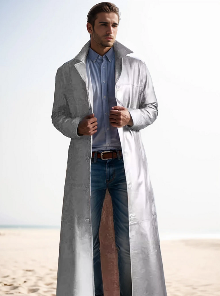 Kailash | Manteau long en cuir homme