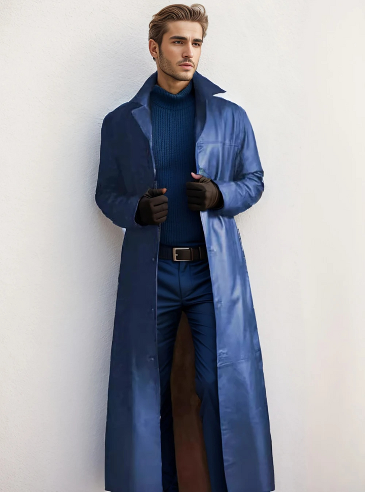 Kailash | Manteau long en cuir homme