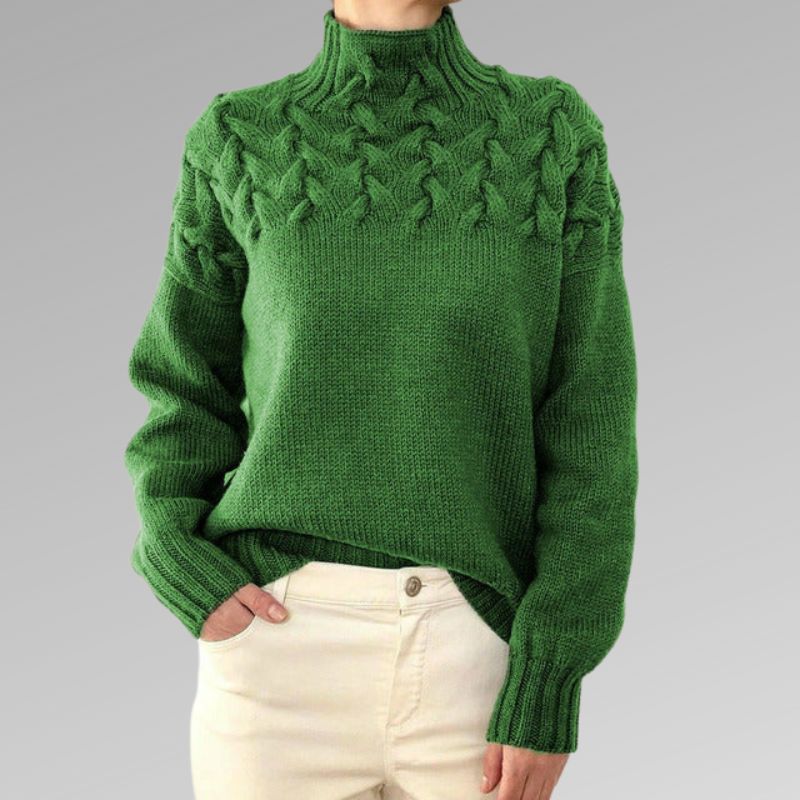 Camelia - Pull en maille élégant à col montant