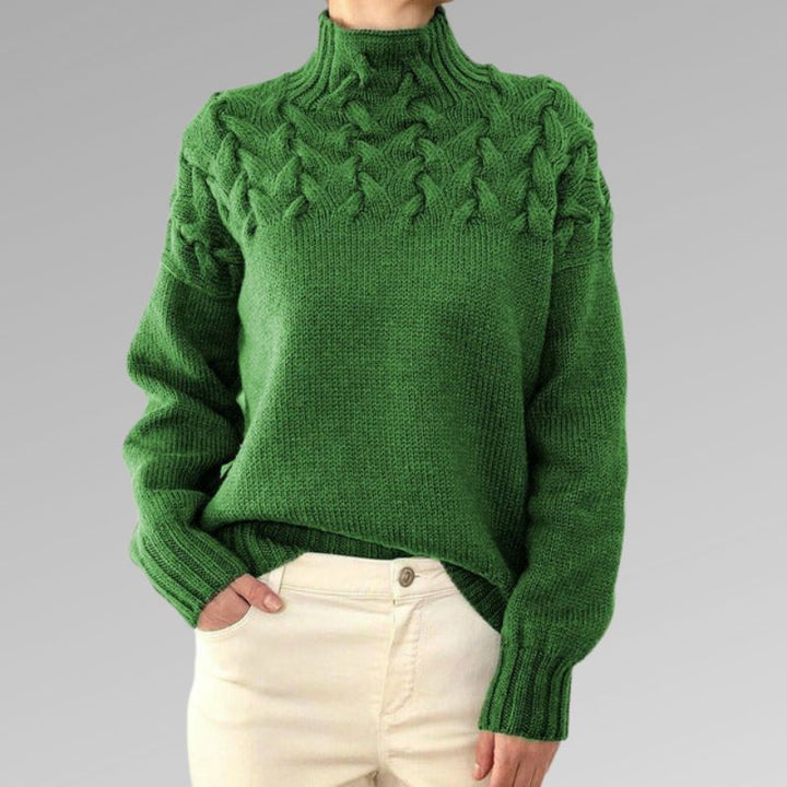 Camelia - Pull en maille élégant à col montant