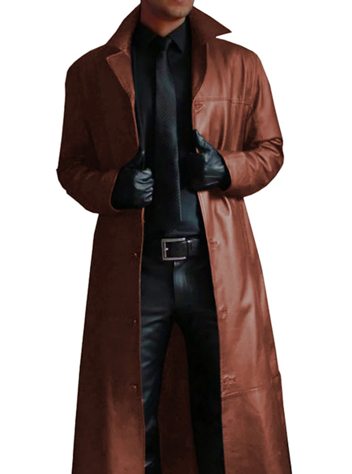 Kailash | Manteau long en cuir homme