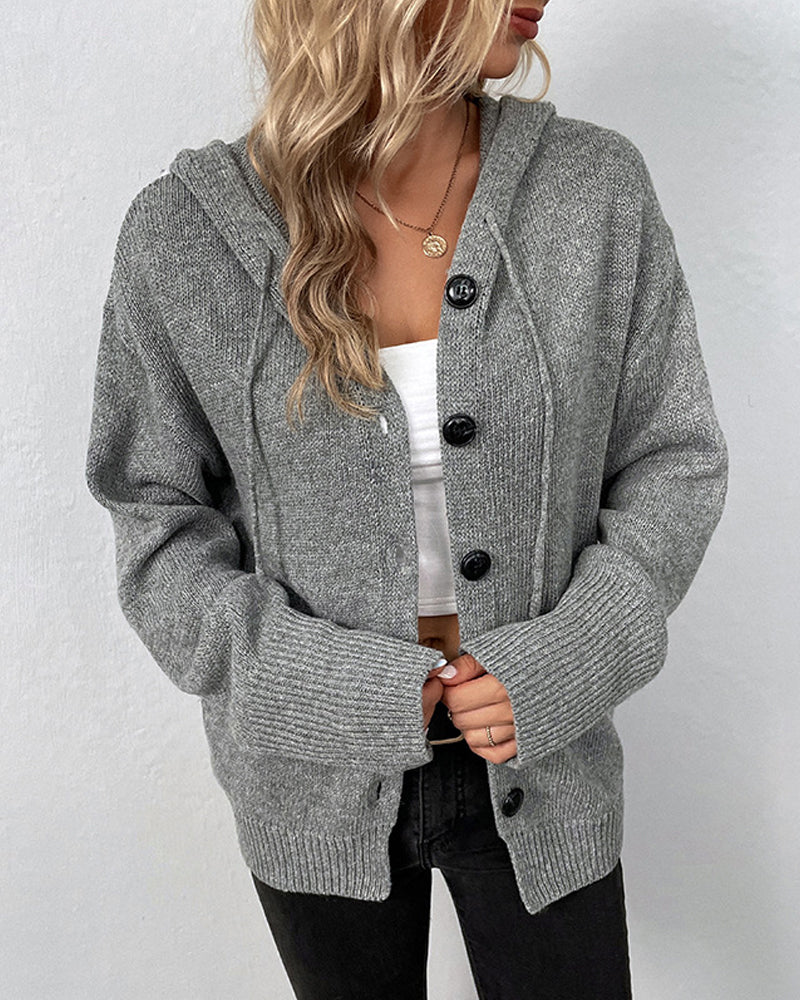 Konane | Cardigan Tricoté à Capuche pour Femmes