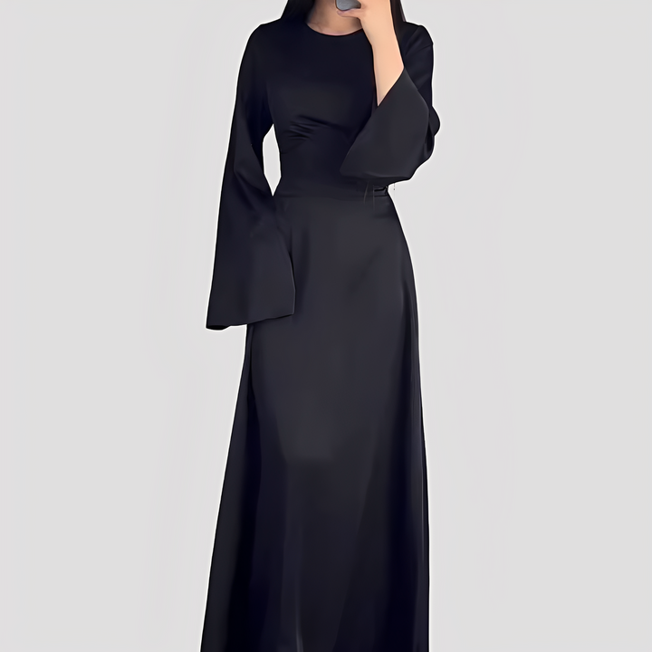 Natalia - Robe longue décontractée et élégante à manches évasées
