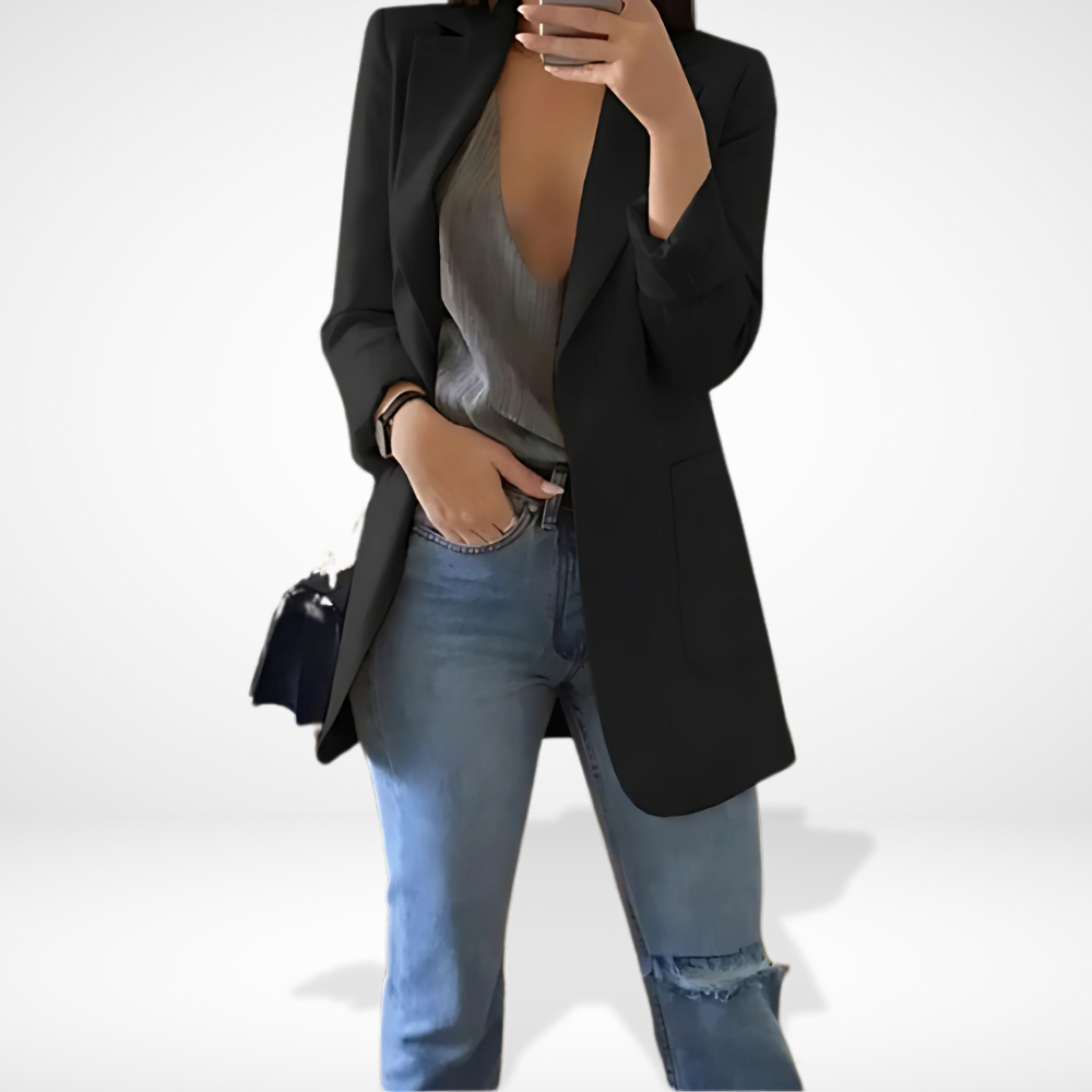 Blazer droit avec poches élégantes pour Femme – Jule