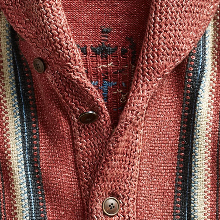 Kokou | Cardigan vintage jacquard pour hommes