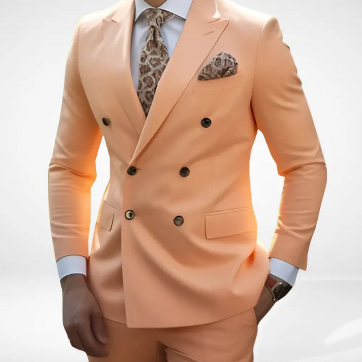 Costume croisé à revers larges pour Homme – Adamswill