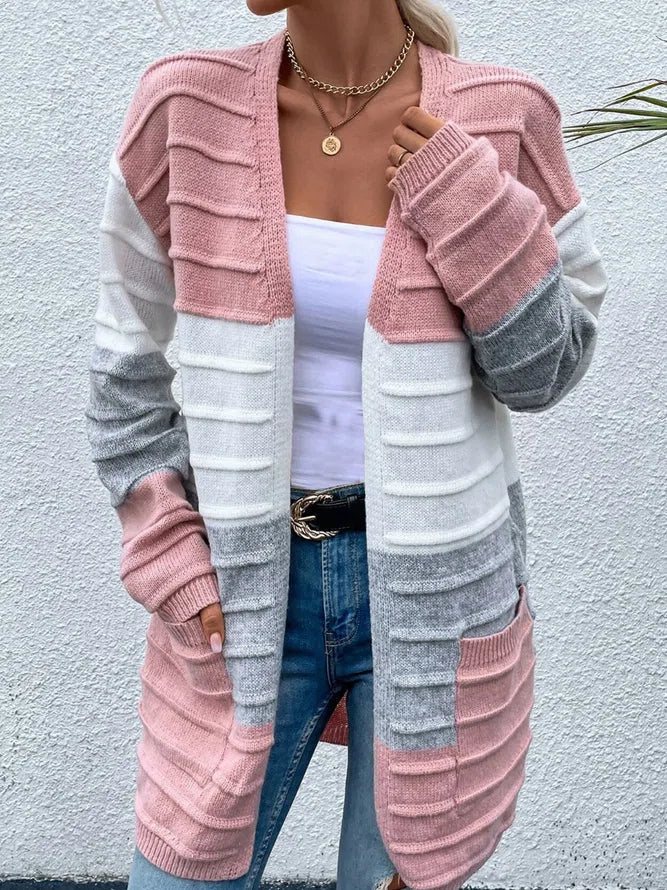 Dariela - Cardigan élégant à rayures colorées