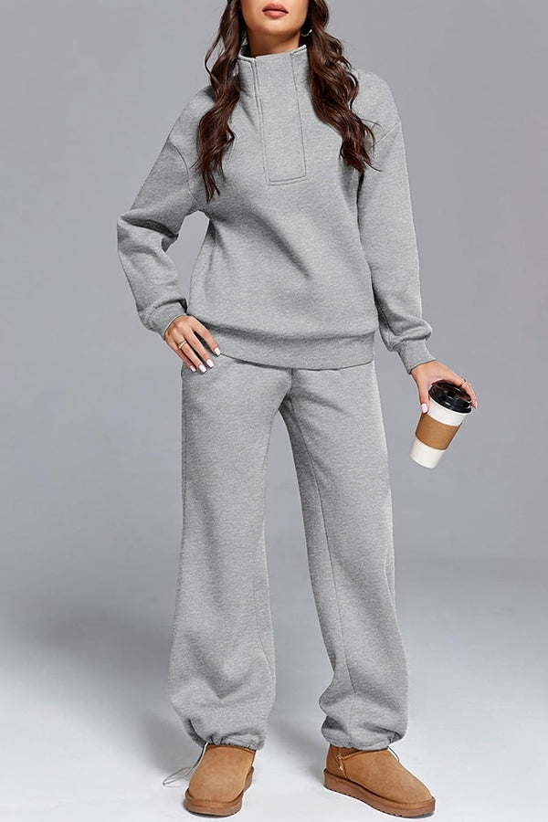 Fabiana - Ensemble pull et pantalon ample chaud et confortable