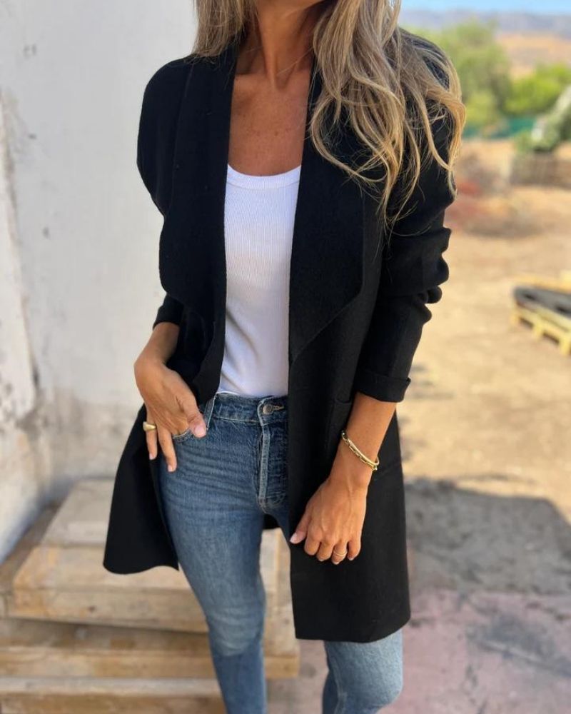 Yllana - Manteau Long Polyvalent à Revers
