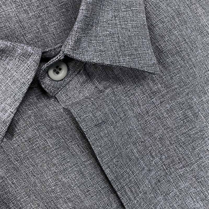 Melchior | Chemise col à revers en lin et coton pour hommes