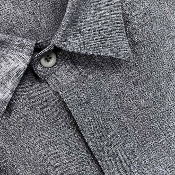 Melchior | Chemise col à revers en lin et coton pour hommes