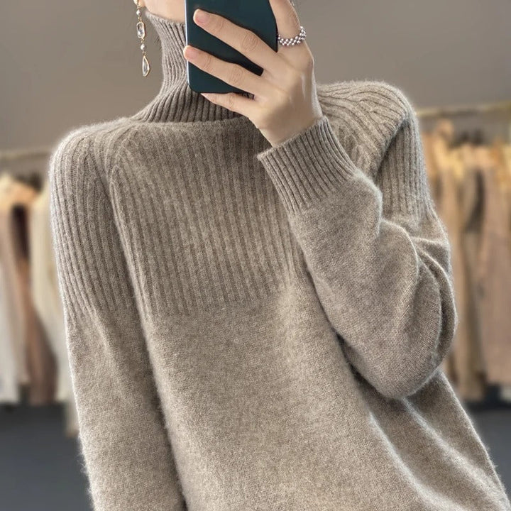 Ashlea | Pull col roulé doux et chic pour femmes