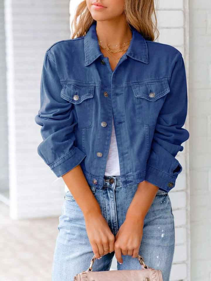 Jannie - Veste Courte en Denim Élégante