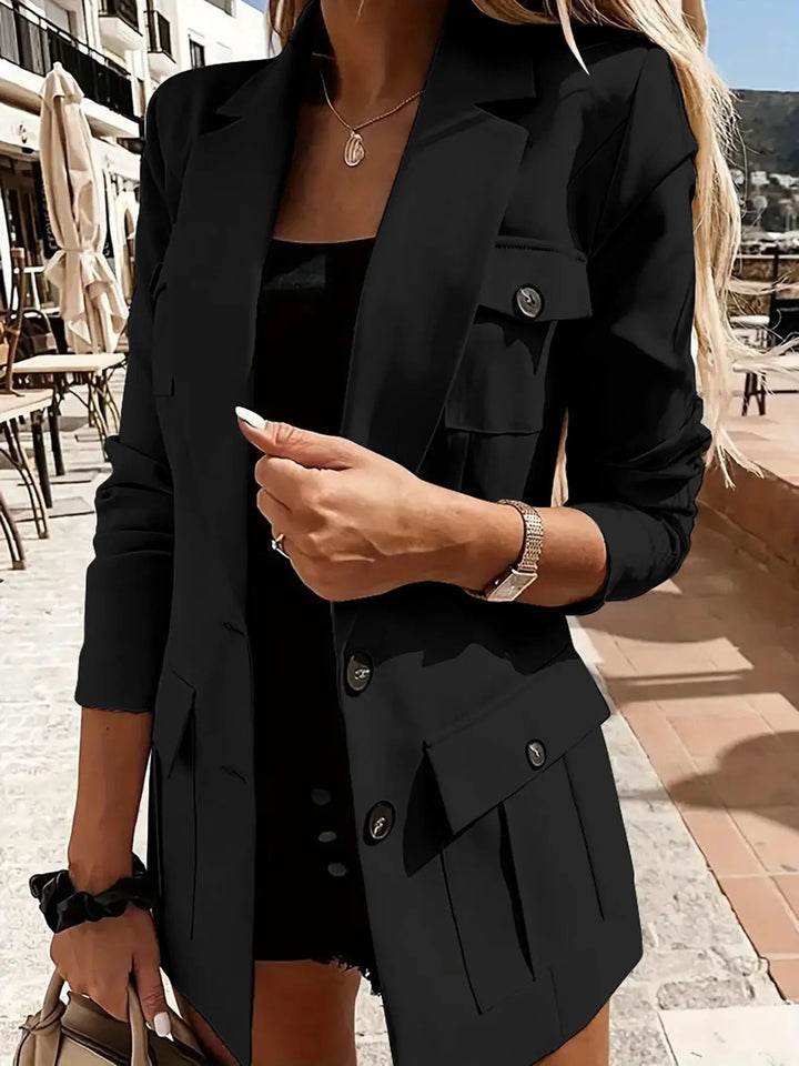 Evarine - Blazer élégant à manches longues avec col à revers