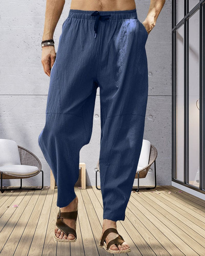 Elmo | Pantalon en tissu aéré et décontracté avec taille élastique pour hommes