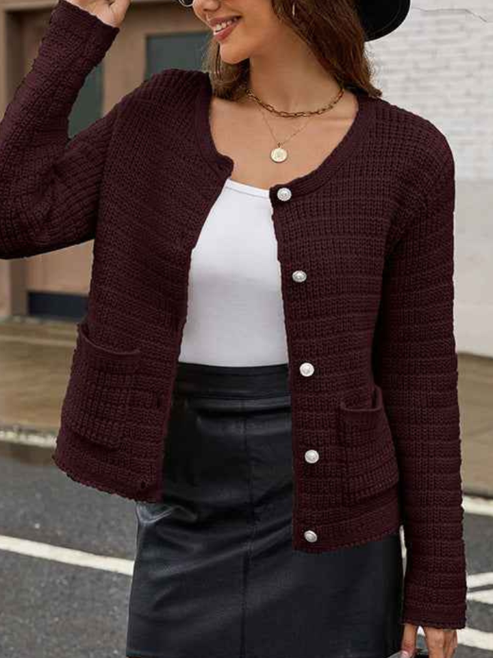 Braelyn - Cardigan tricoté décontracté et élégant