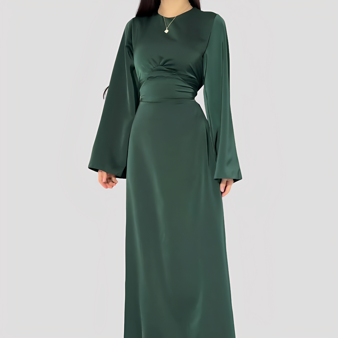 Natalia - Robe longue décontractée et élégante à manches évasées