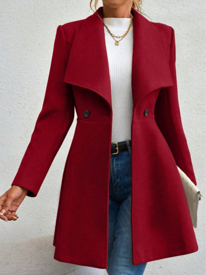 Lacina - Manteau long élégant à larges revers