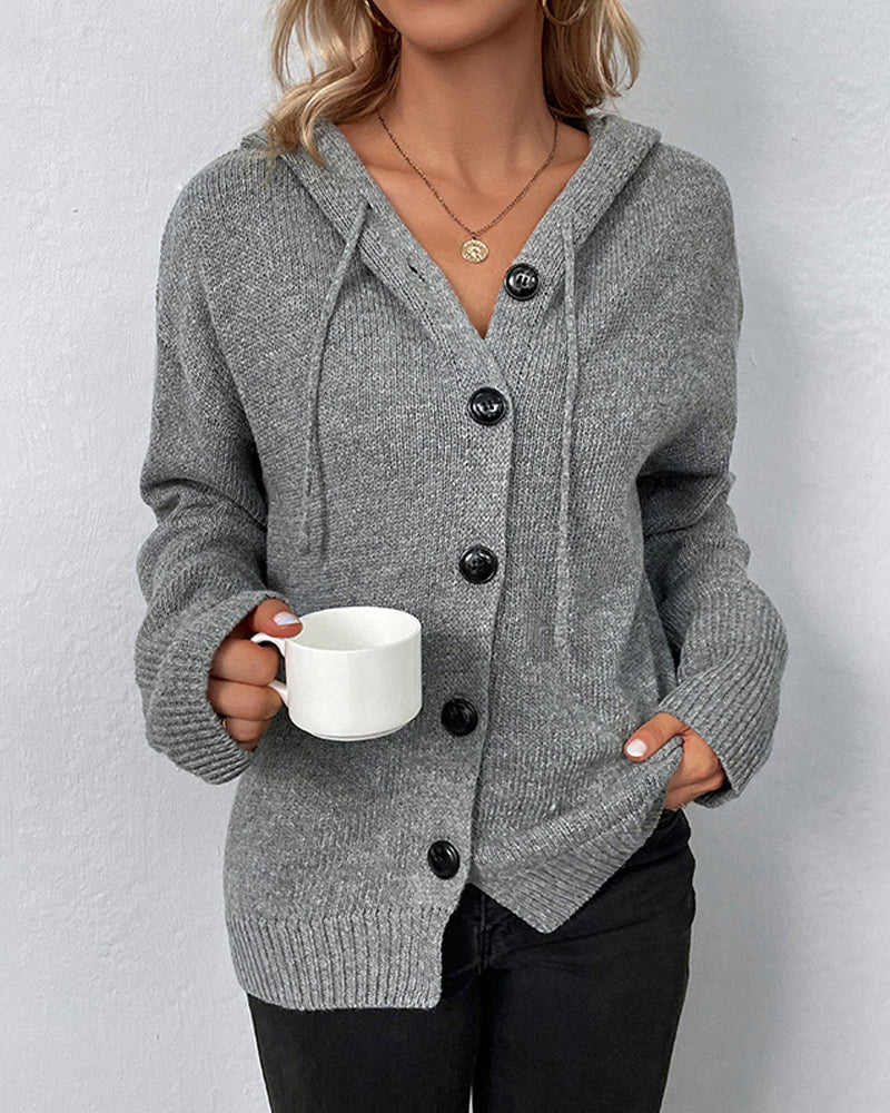 Konane | Cardigan Tricoté à Capuche pour Femmes