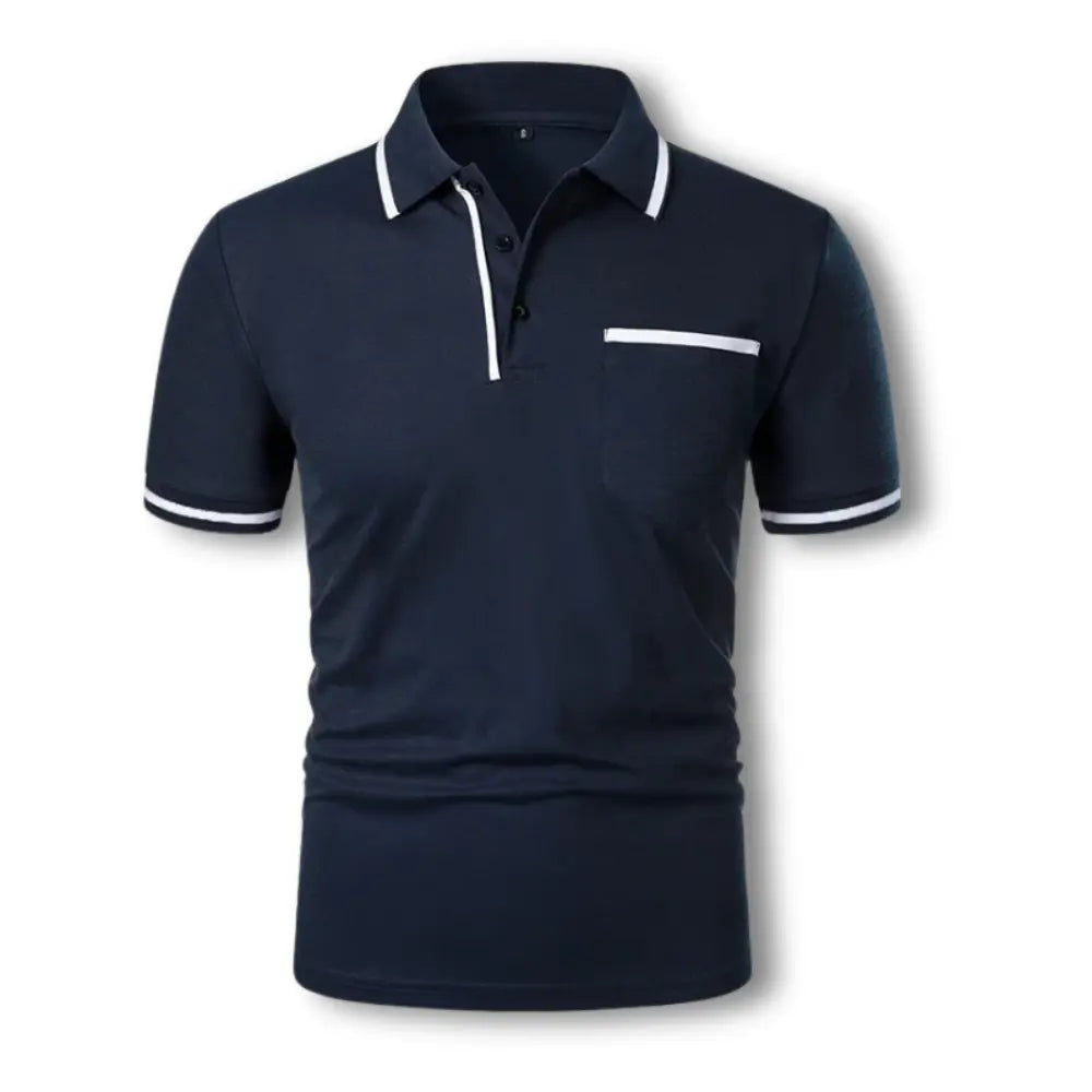 Polo ajusté à détails contrastés pour hommes – Endymion