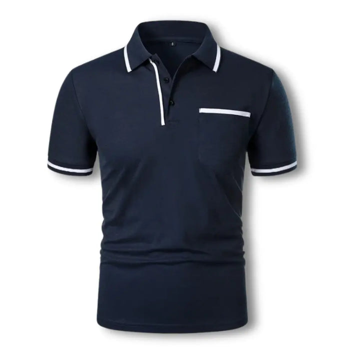 Polo ajusté à détails contrastés pour hommes – Endymion