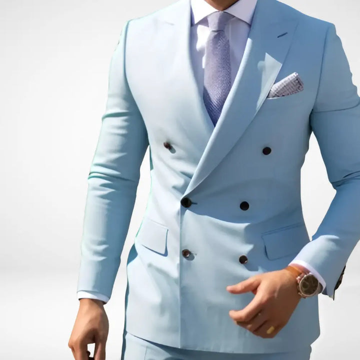 Costume croisé à revers larges pour Homme – Adamswill