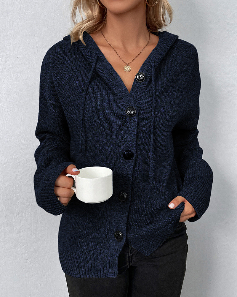 Konane | Cardigan Tricoté à Capuche pour Femmes