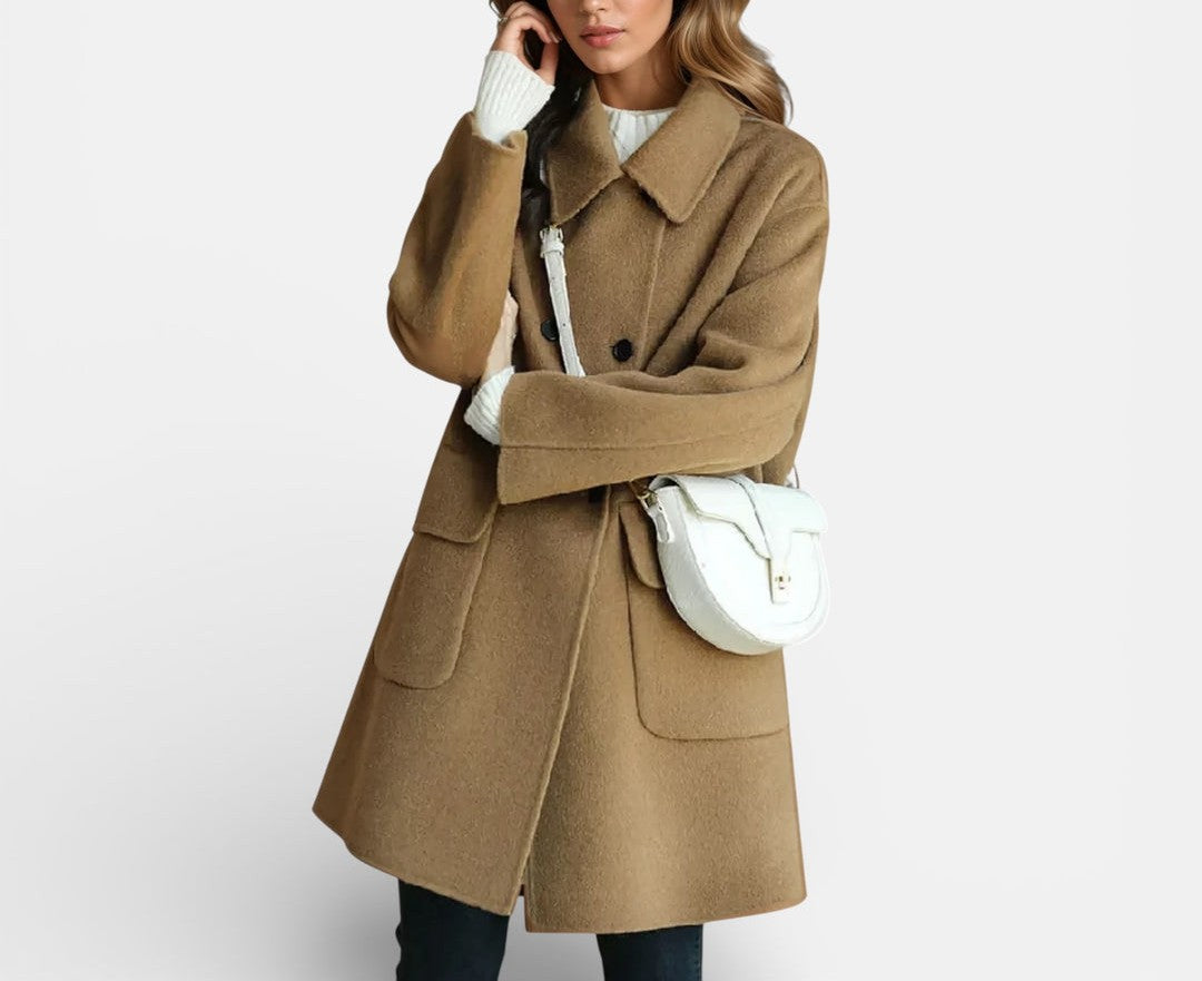 Lorayne - Manteau long élégant et chaud en cachemire
