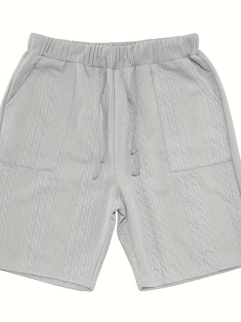 Halli | Combinaison décontractée en short jacquard pour hommes