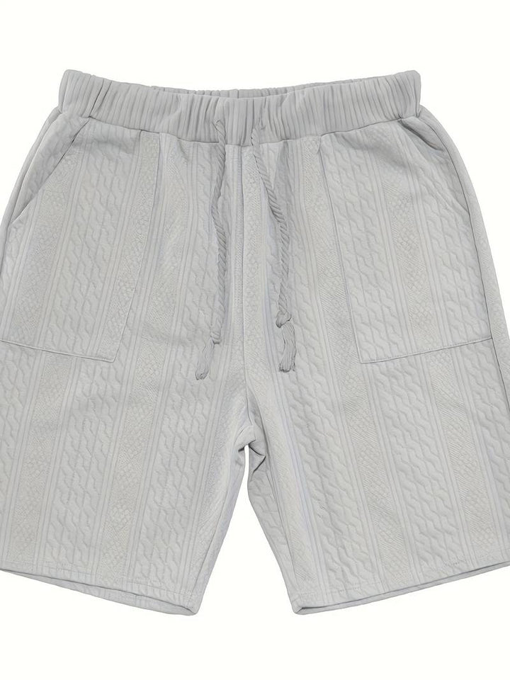 Halli | Combinaison décontractée en short jacquard pour hommes