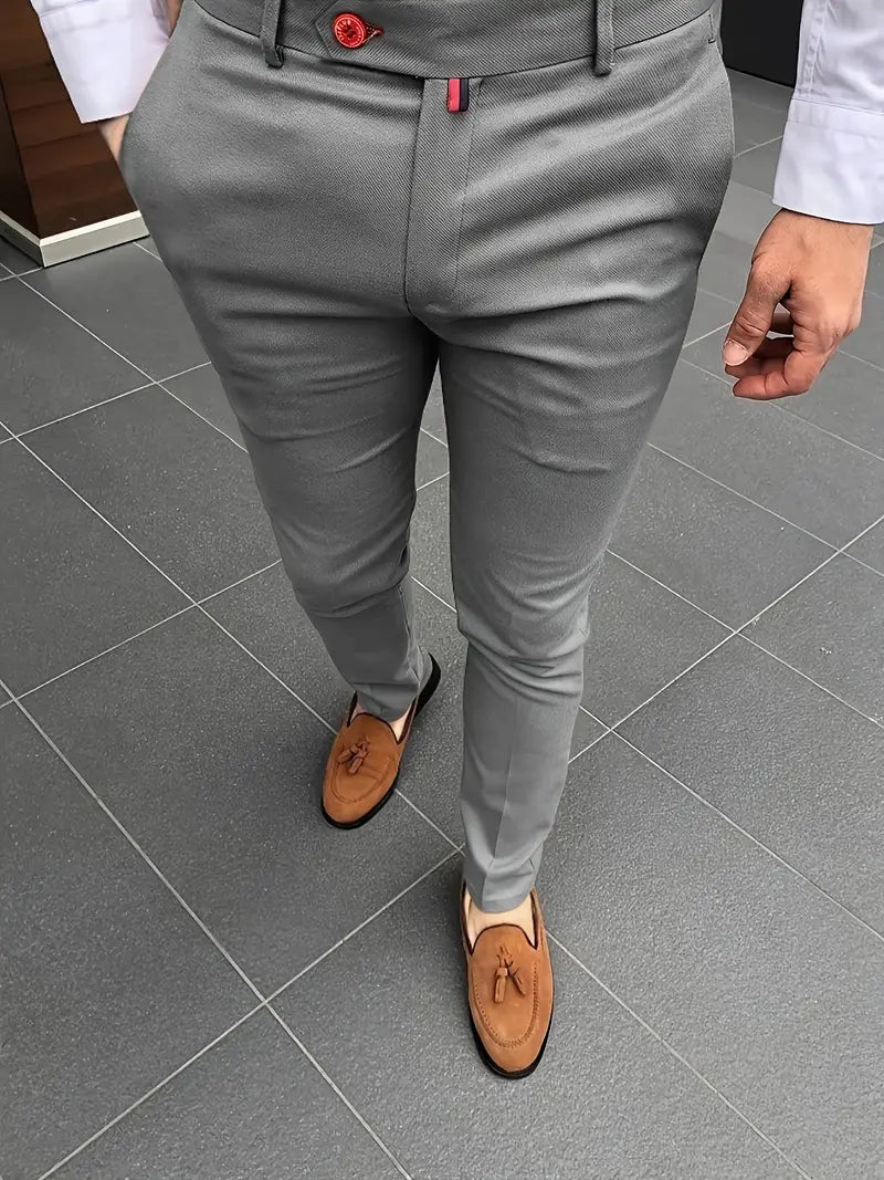 Tahmuras | Pantalon de costume cintré décontracté pour hommes