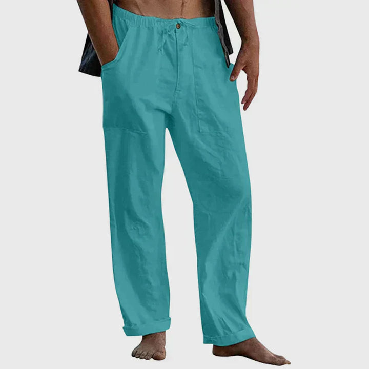Jouko | Pantalon décontracté en lin avec cordon de serrage