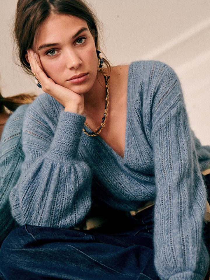 Esme | Manches longues Col V En vrac Pulls Femmes