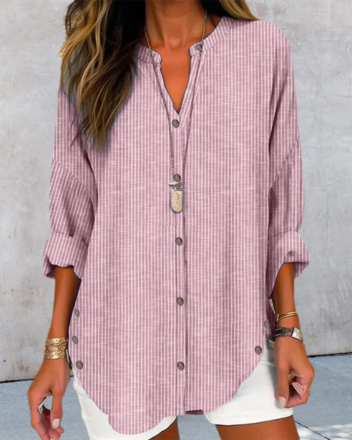 Taygete | Blouse Haut rayé avec col en V