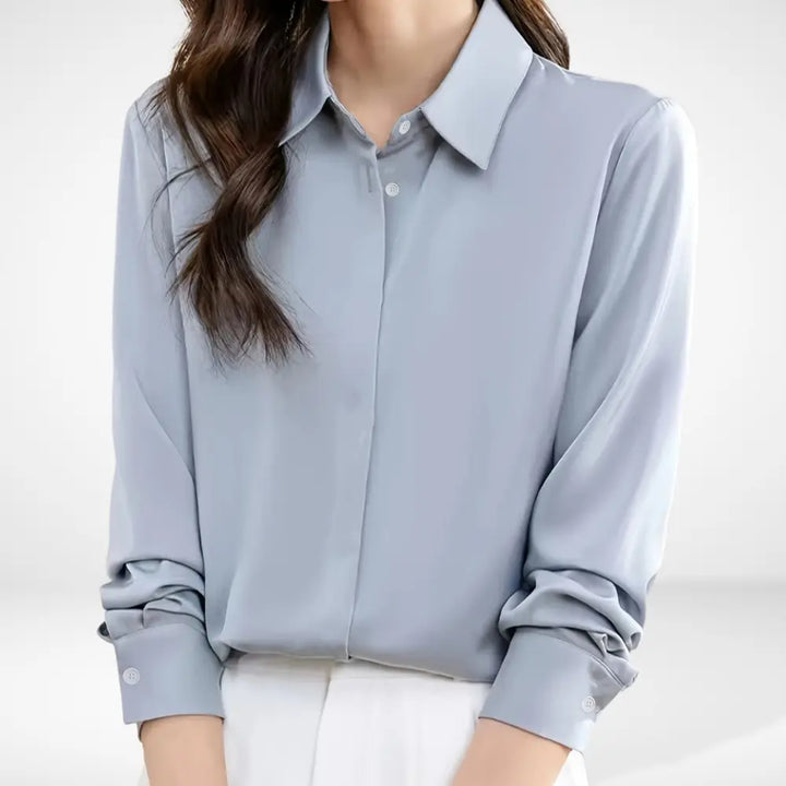 Blouse fluide à col chemise pour Femme – Nanette