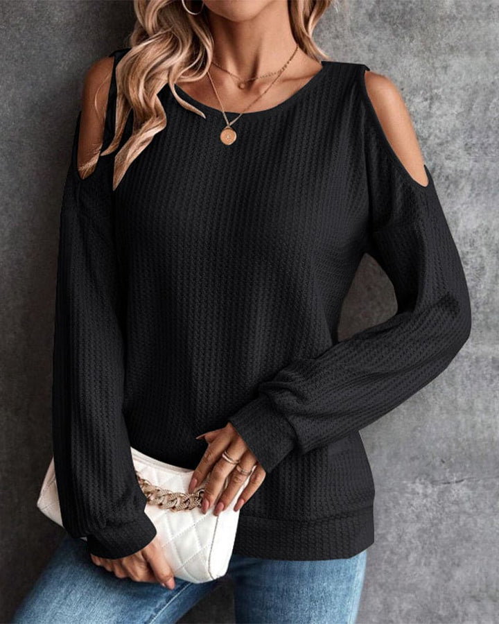 Juliet - Pull Décontracté à Manches Longues et Épaules Dénudées
