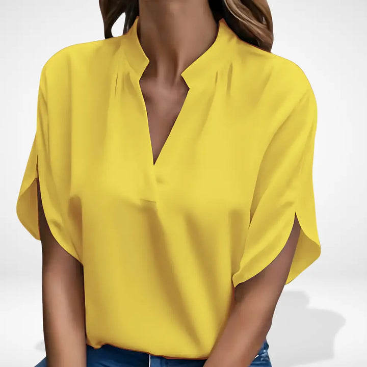 Blouse fluide à col fendu pour Femme – Shaie