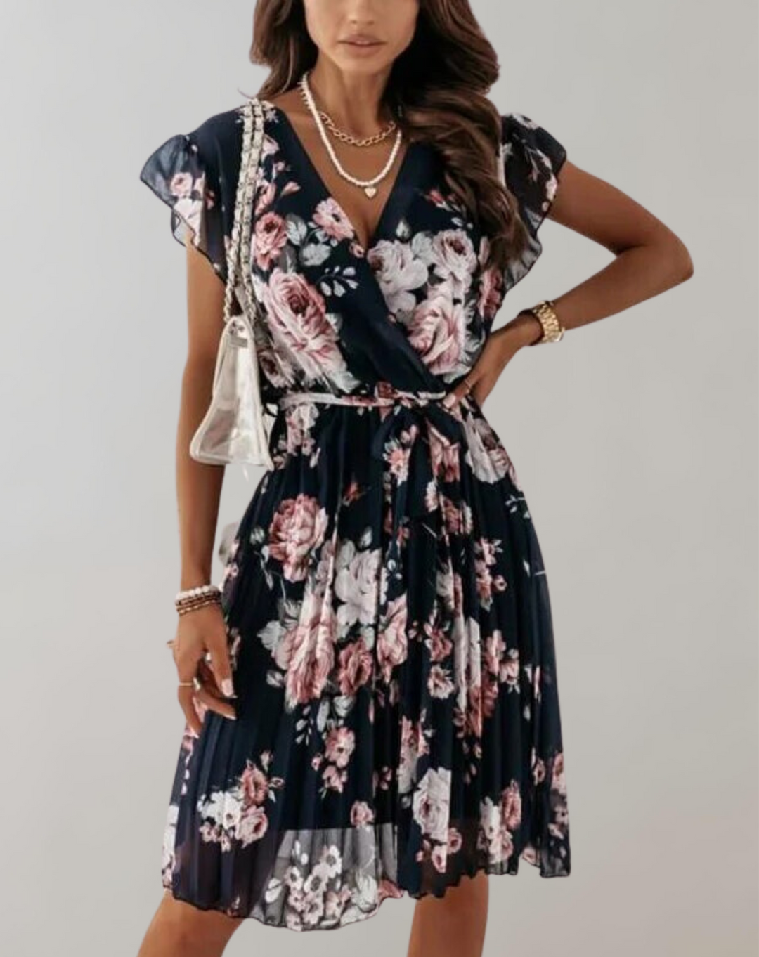 Bonolo | Robe plissée à imprimé floral pour femme
