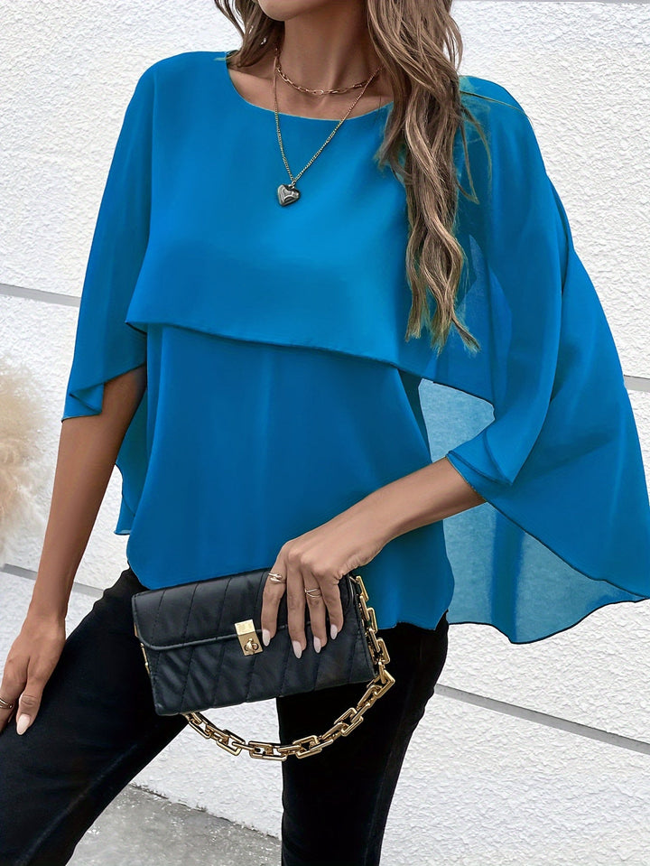Bella - Blouse élégante en chiffon à manches chauve-souris