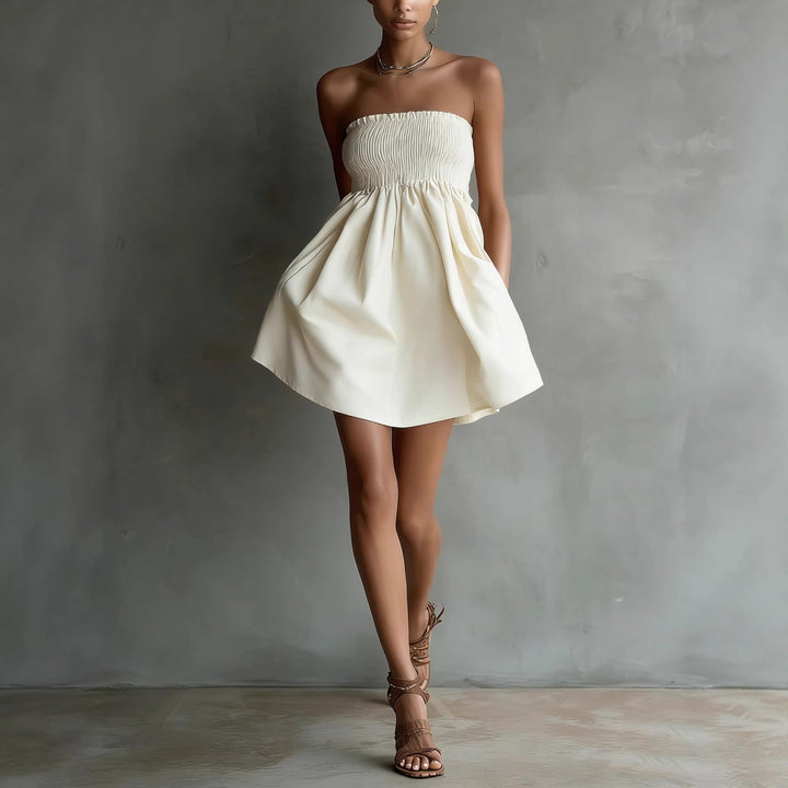 Suzanne - Mini-robe tube sans bretelles très chic