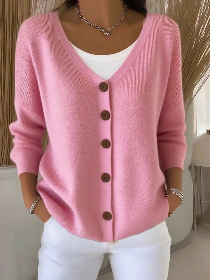 Adara - Cardigan élégant boutonné à col en V