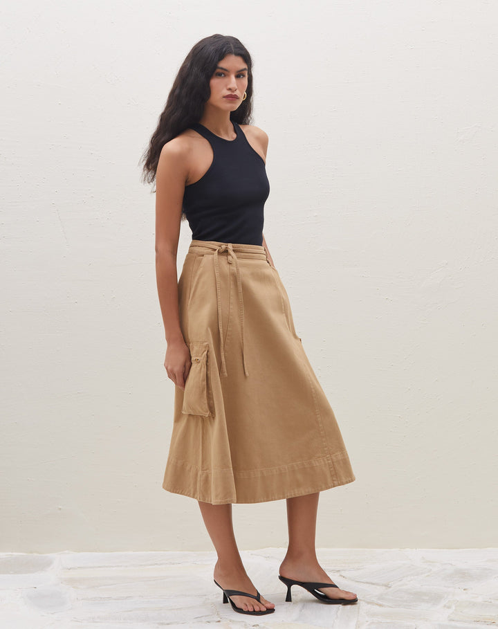 Nefes | Jupe Midi Utilitaire pour Femmes