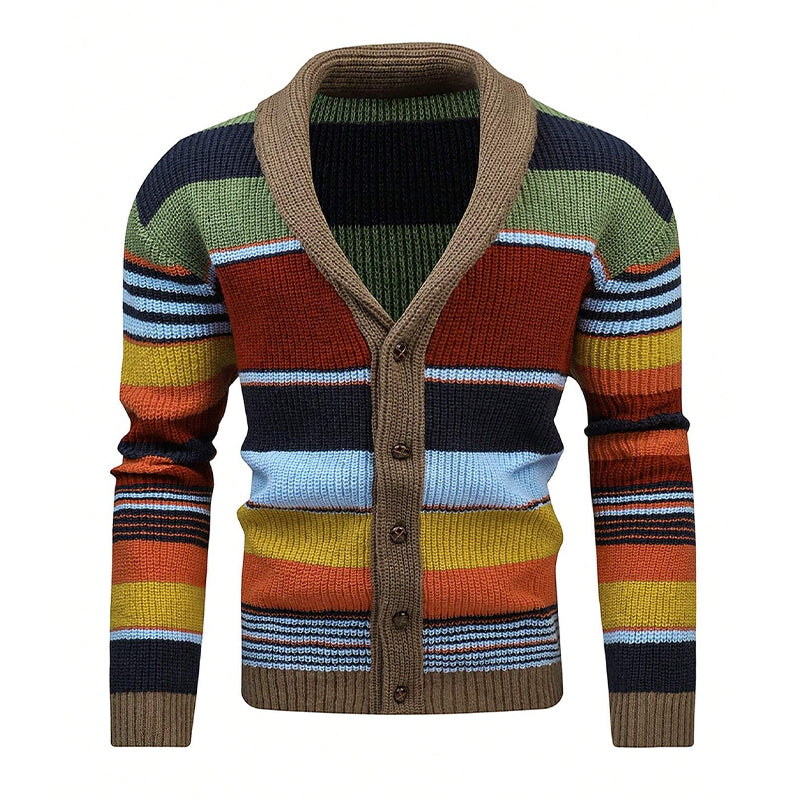 Ugo | Veste tricotée colorblock pour hommes