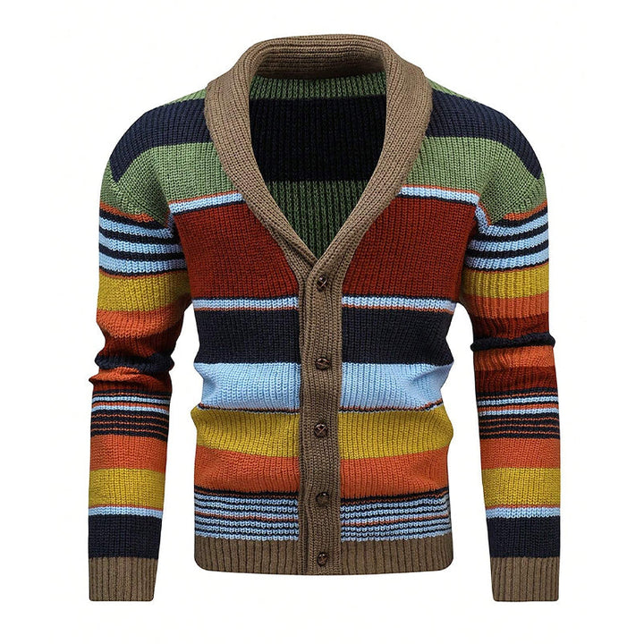 Ugo | Veste tricotée colorblock pour hommes