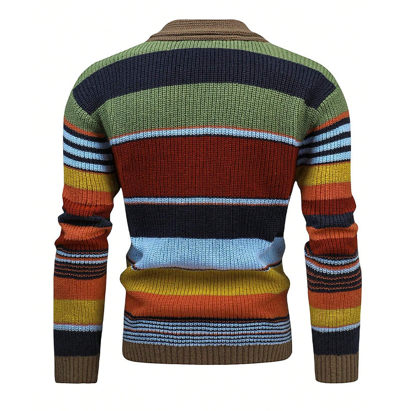 Ugo | Veste tricotée colorblock pour hommes