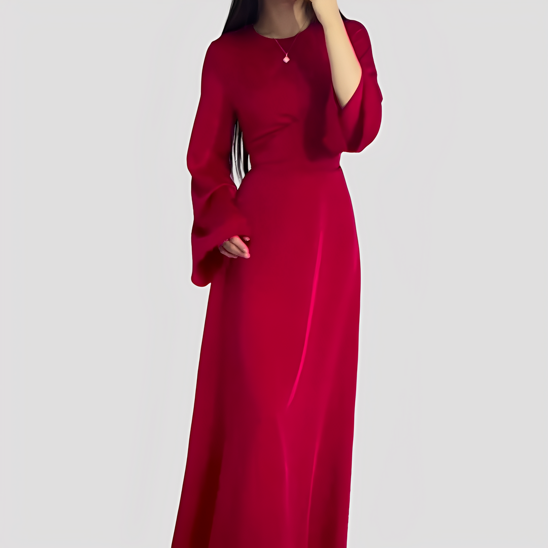 Natalia - Robe longue décontractée et élégante à manches évasées